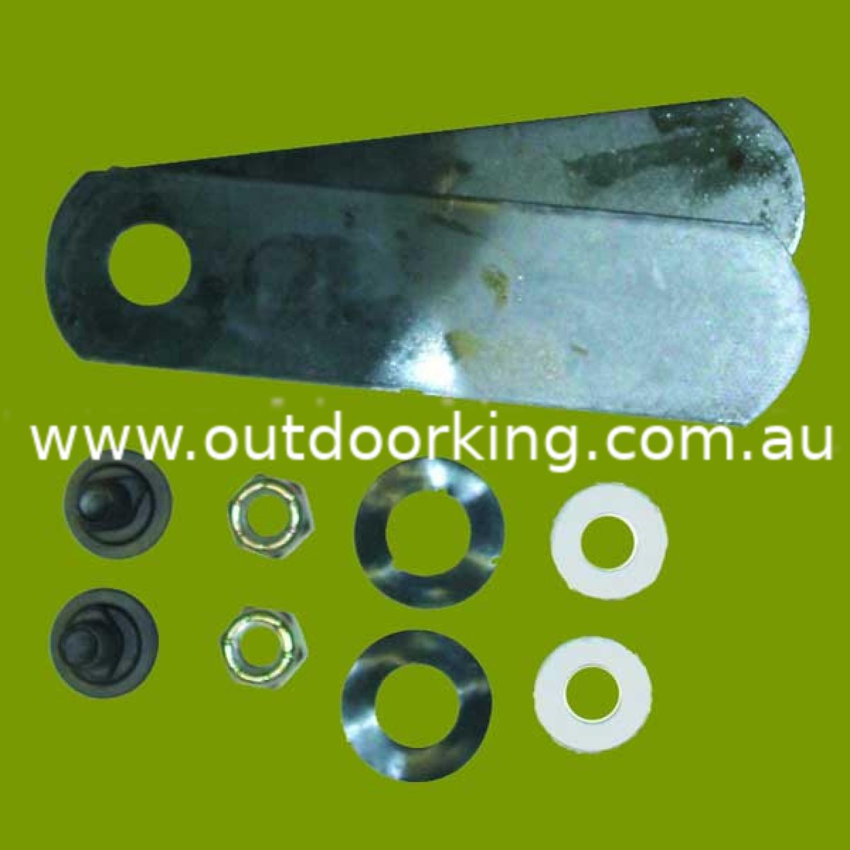 (image for) Victa Lawn Mower 18 Inch Swing Back Blade & Bolt Set CA09161S, BNC3240