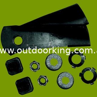 (image for) Victa Lawn Mower 18 Inch G Type Catcher Swing Back Blade & Bolt Set CA09161S, BNC3241
