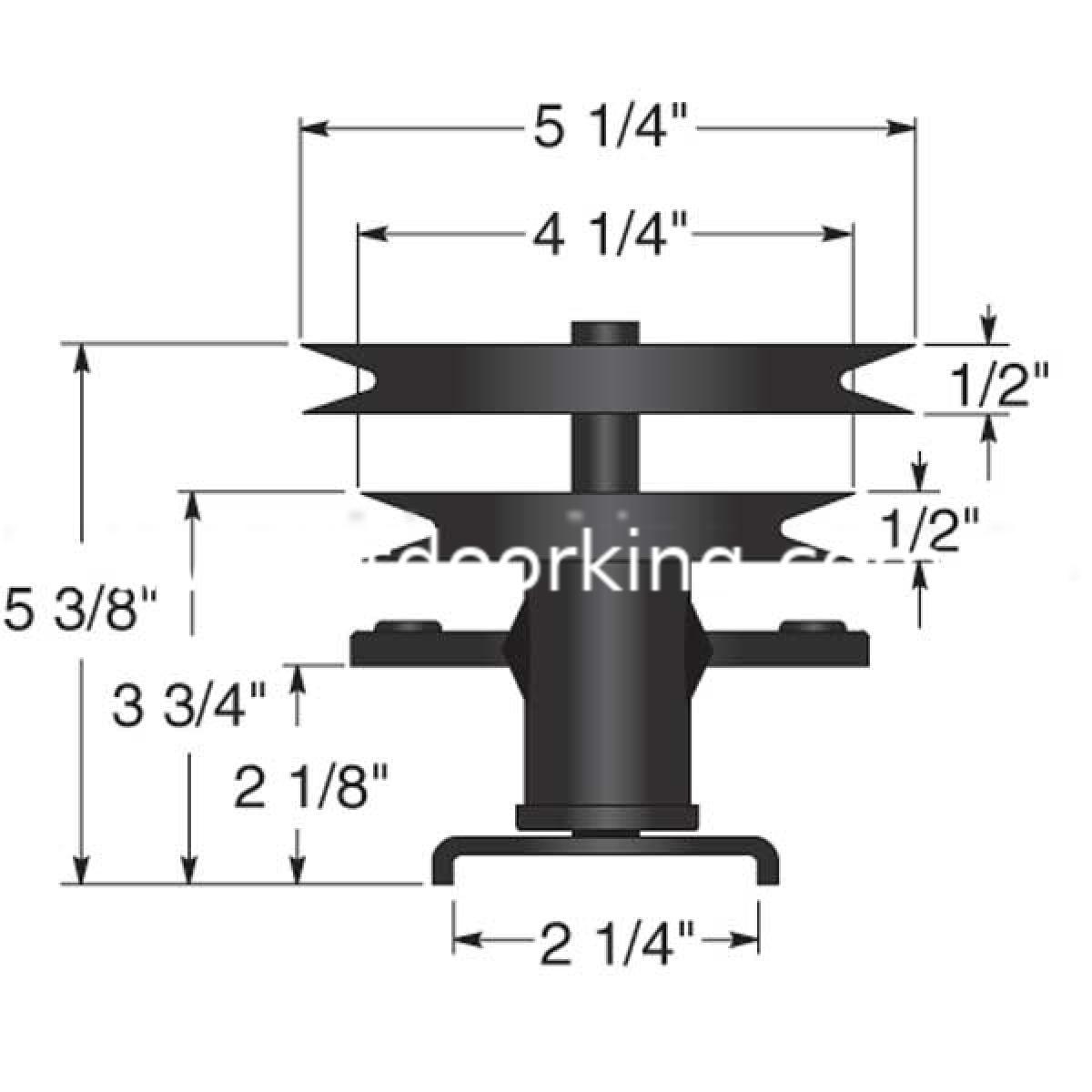 Modal Additional Images for Husqvarna Spindle Assembly 532 12 16-17, 532 12 16-57, 285-878