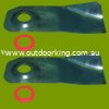 (image for) Victa Fluted Rear Catcher Blade With Dished Bolt Hole CA09306, 110-055