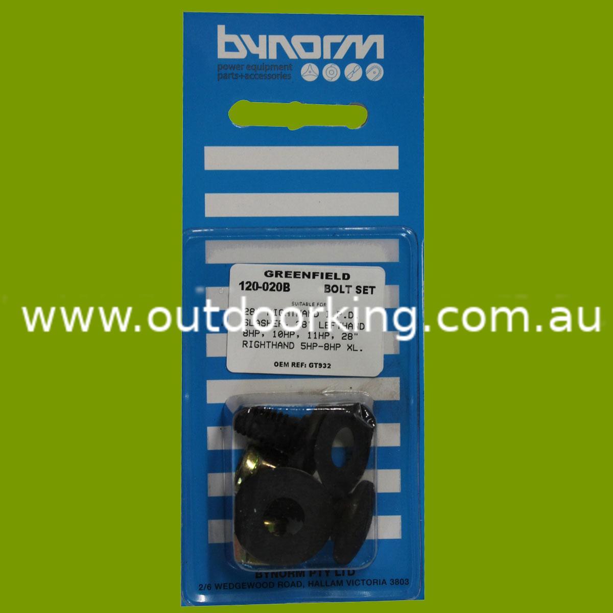 (image for) Greenfield Bolt Set (5 Pair) GT932, 120-020BPK