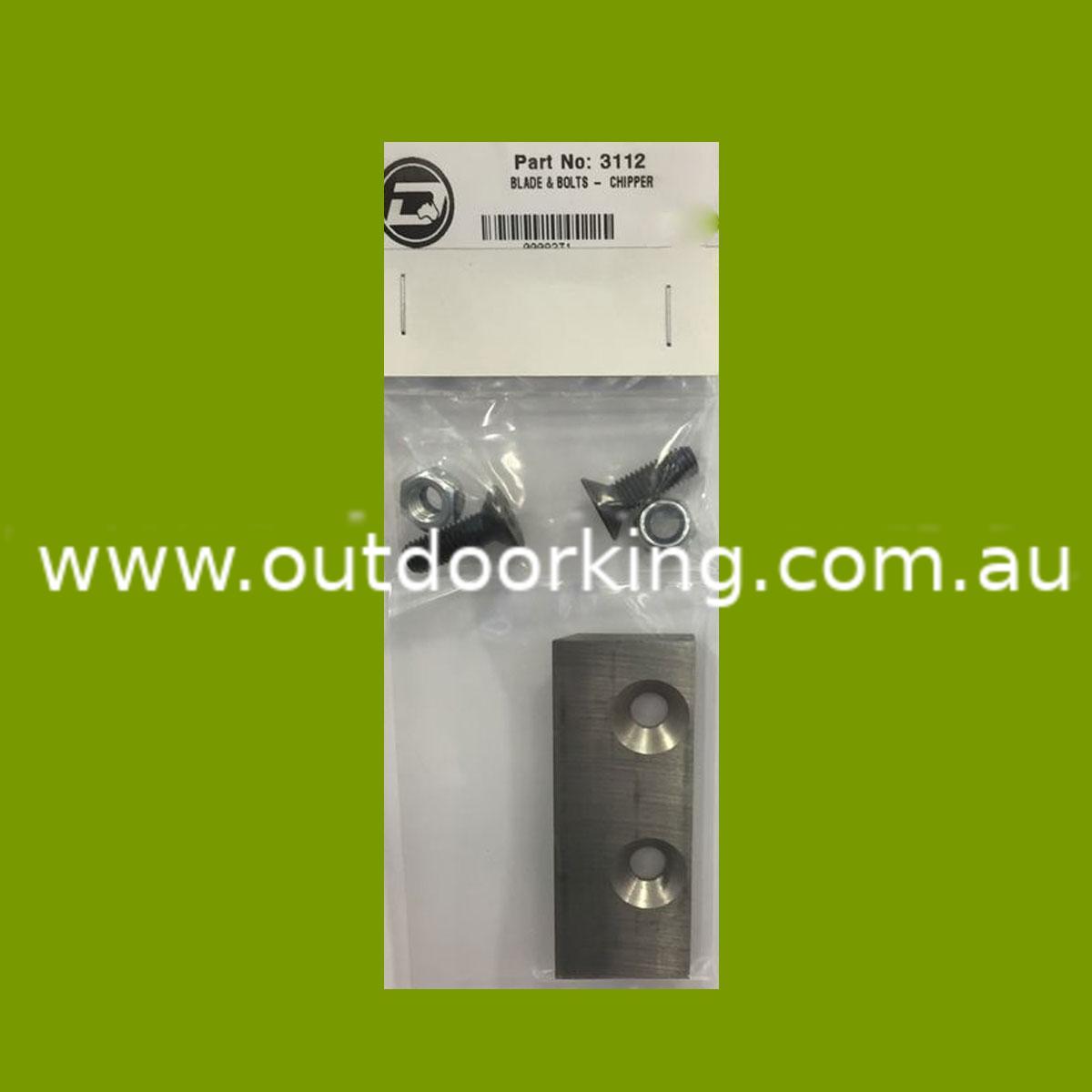 (image for) Deutscher Genuine Chipper blade set incl. screws and nuts (One blade, two nuts and two screws per set) 3112