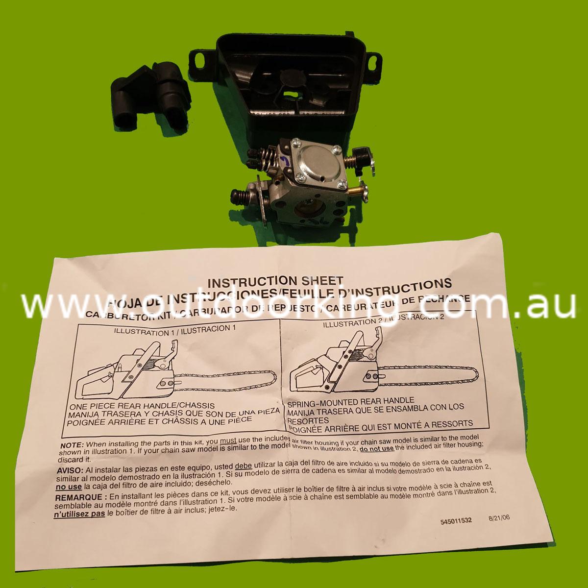 Modal Additional Images for Mcculloch, Poulan, Jonsered Genuine Carburettor 545 08 18-85, 545081885