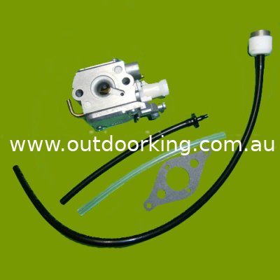 (image for) Atom, Ryobi, Troy-Built, MTD & Yardman Genuine Carburettor Assembly With Fuel Line 43443, 753-04318, 753-04331 & 753-04338