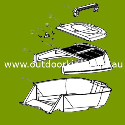 (image for) Masport Genuine 18" Catcher Assembly with 'full' indicator - Black 783006