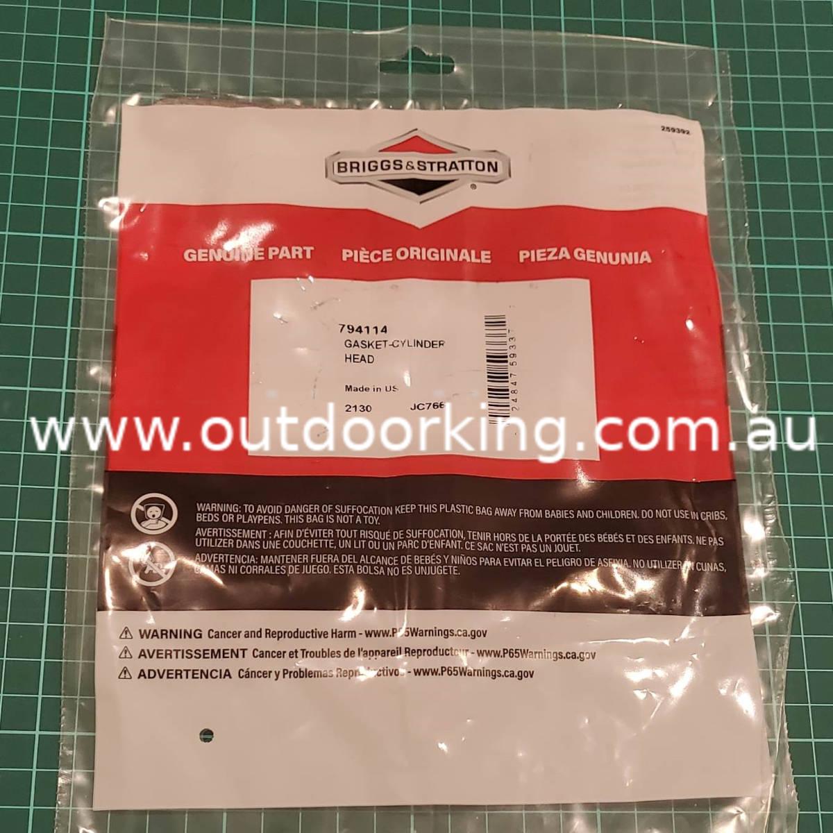 (image for) Briggs & Stratton Genuine Gasket-Cylinder Hd. 794114, 699168
