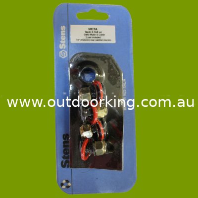 (image for) Victa Fluted Heavy Duty High Lift Blade (2mm thick) & Bolt Kit CAO9434S, 900-455P