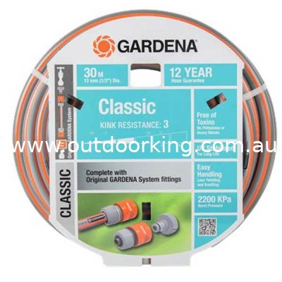 (image for) Gardena Classic Hose 13 mm (1/2") PVC Hose, 30 m fitted G18155 967308101