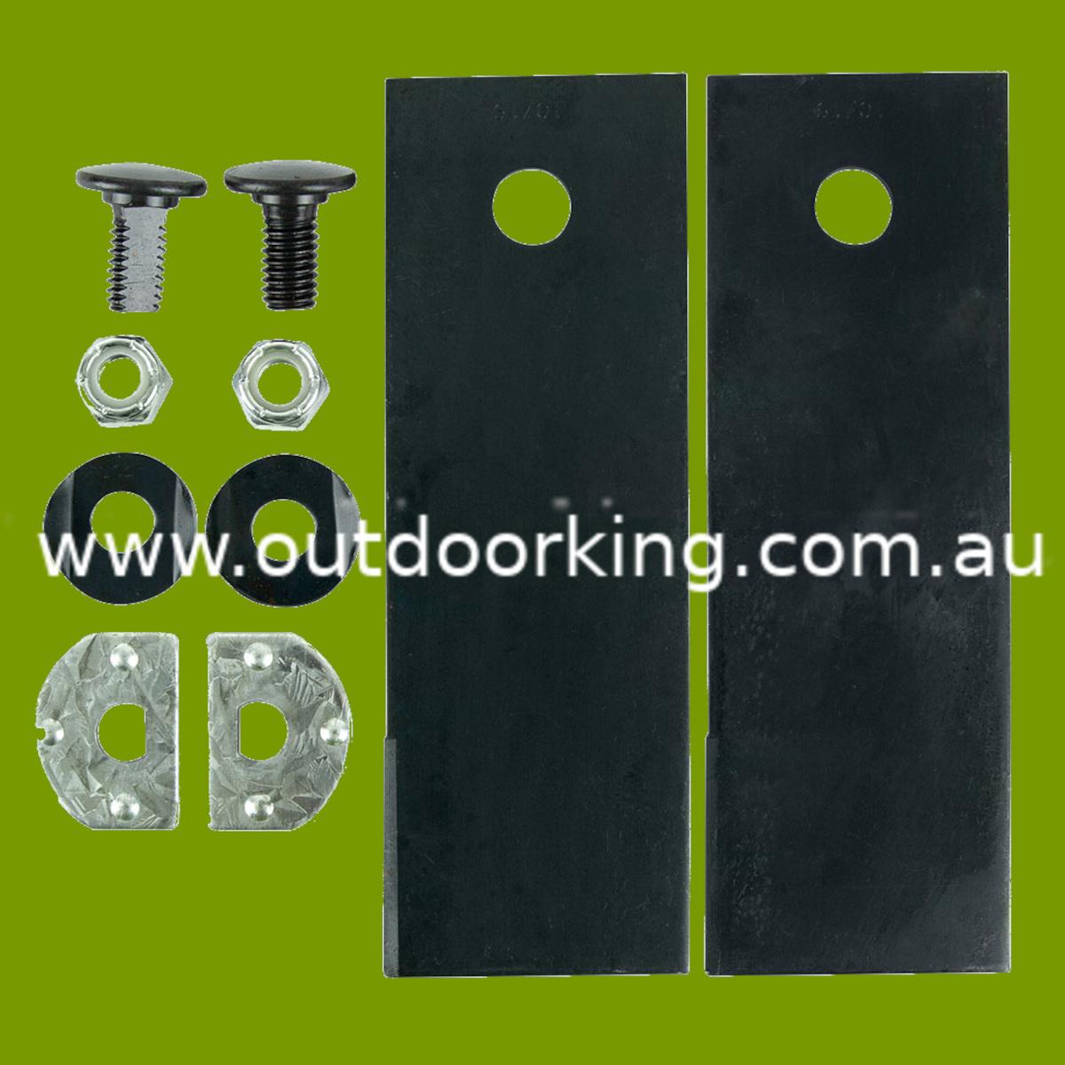 (image for) BIG BOB 21" STEEL BASE UTILITY SIDE DISCHRGE BLADE & BOLT SET, 3050700, BNC8077