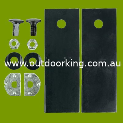 (image for) BIG BOB 21" STEEL BASE UTILITY SIDE DISCHRGE BLADE & BOLT SET, 3050700, BNC8077