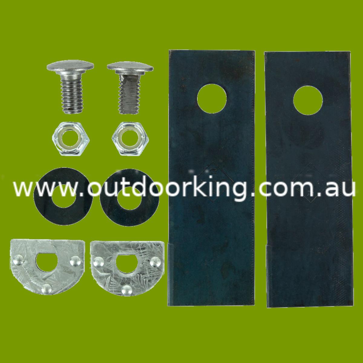 (image for) LITTLE BOB 18" STEEL BASE UTE SIDE DISCHRGE BLADE & BOLT SET, BNC8298
