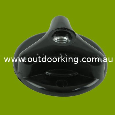 (image for) BLACK PLASTIC LEFT HAND THREADED MANUAL FEED NYLON HEAD KNOB, BRN5112L