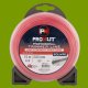 (image for) PROKUT TRIMMER LINE SQUARE PINK .105 2.65MM 49' 15M TEARDROP BRT725