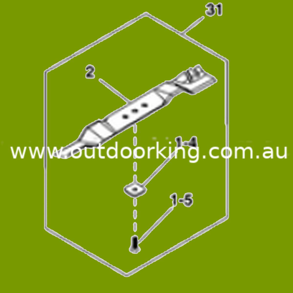 (image for) Victa Genuine Bar Blade Kit 18" Yard King CA09585A