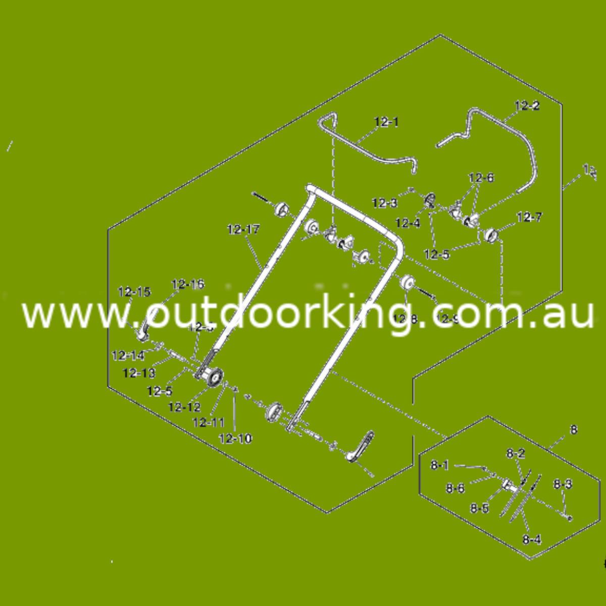 (image for) Yardking Genuine Upper Handle Assembly CH87831A