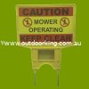 (image for) WARNING SIGN: MOWER OPERATING 210-150, STE210-150