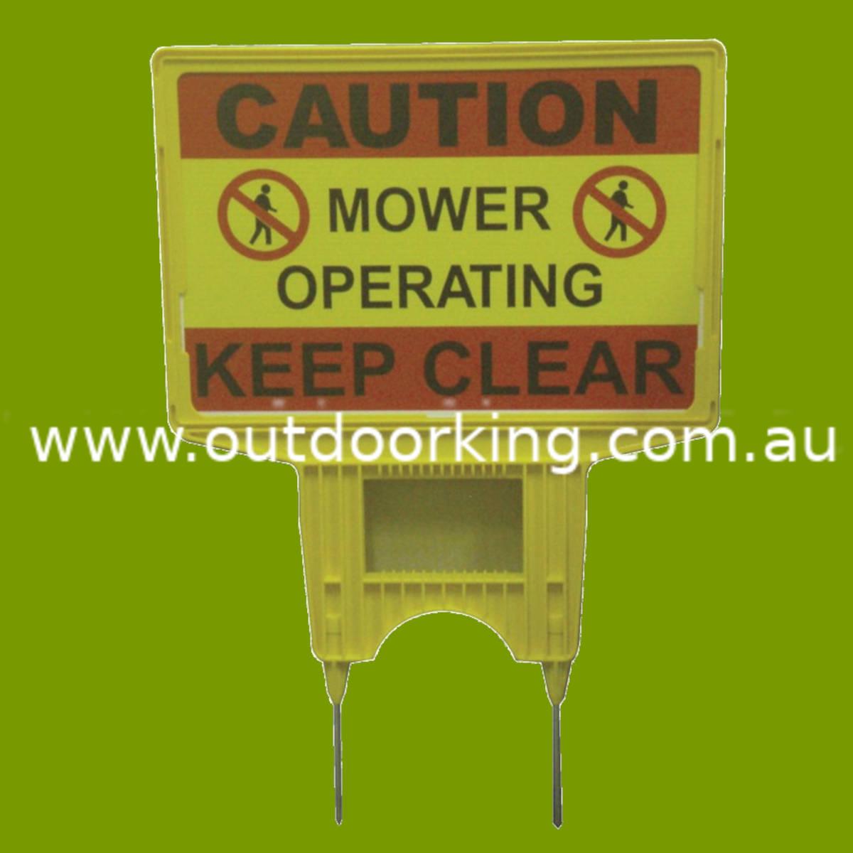 (image for) WARNING SIGN: MOWER OPERATING 210-150, STE210-150