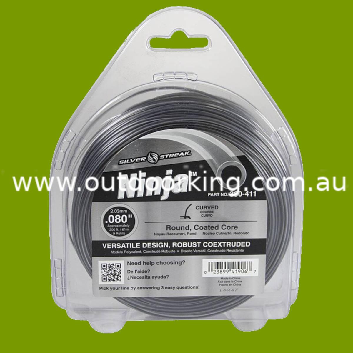 (image for) Silver Streak Ninja Trimmer Line .080" x 1/2 lb. Donut 380-411