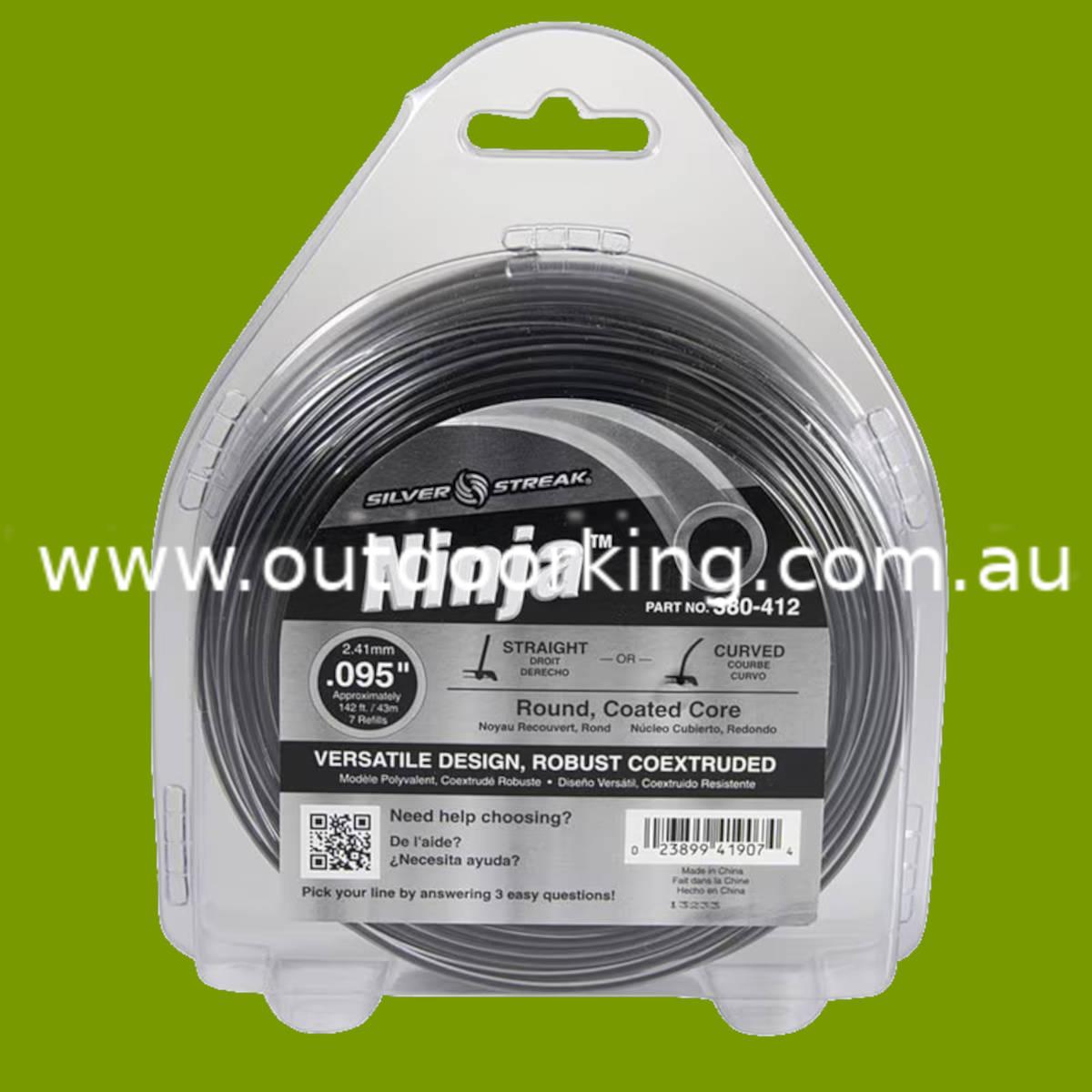 (image for) Silver Streak Ninja Trimmer Line .095" x 1/2 lb. Donut 380-412