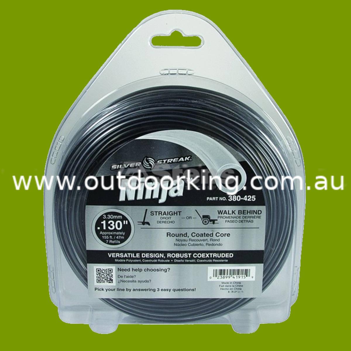 (image for) Silver Streak Ninja Trimmer Line .130" x 1 lb. Donut 380-425