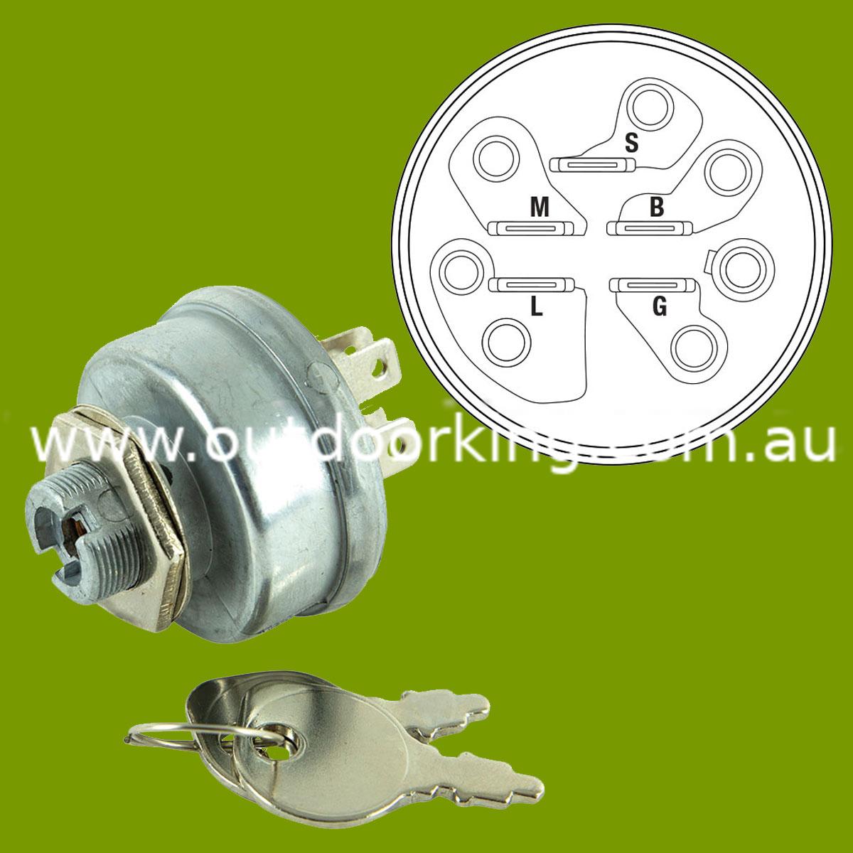 (image for) Exmark, Husqvarna, Hustler, Noma, Toro Ignition Switch 1-543070, 532 15 89-13, 045898, 305720, SWT6795