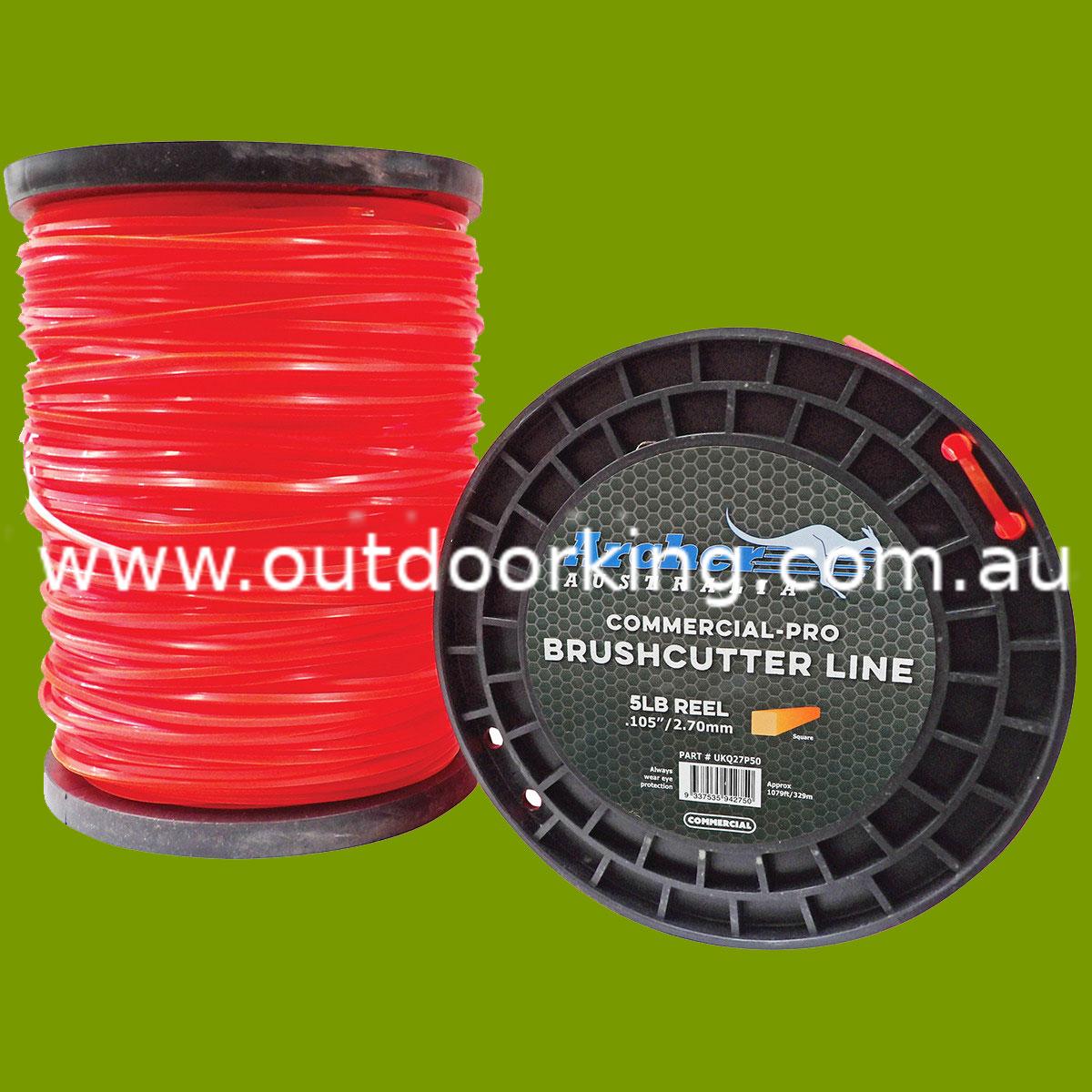 (image for) Archer Commercial-Pro Square Nylon Line - 2.70mm/.105" - 5lb Reel UKQ27P50